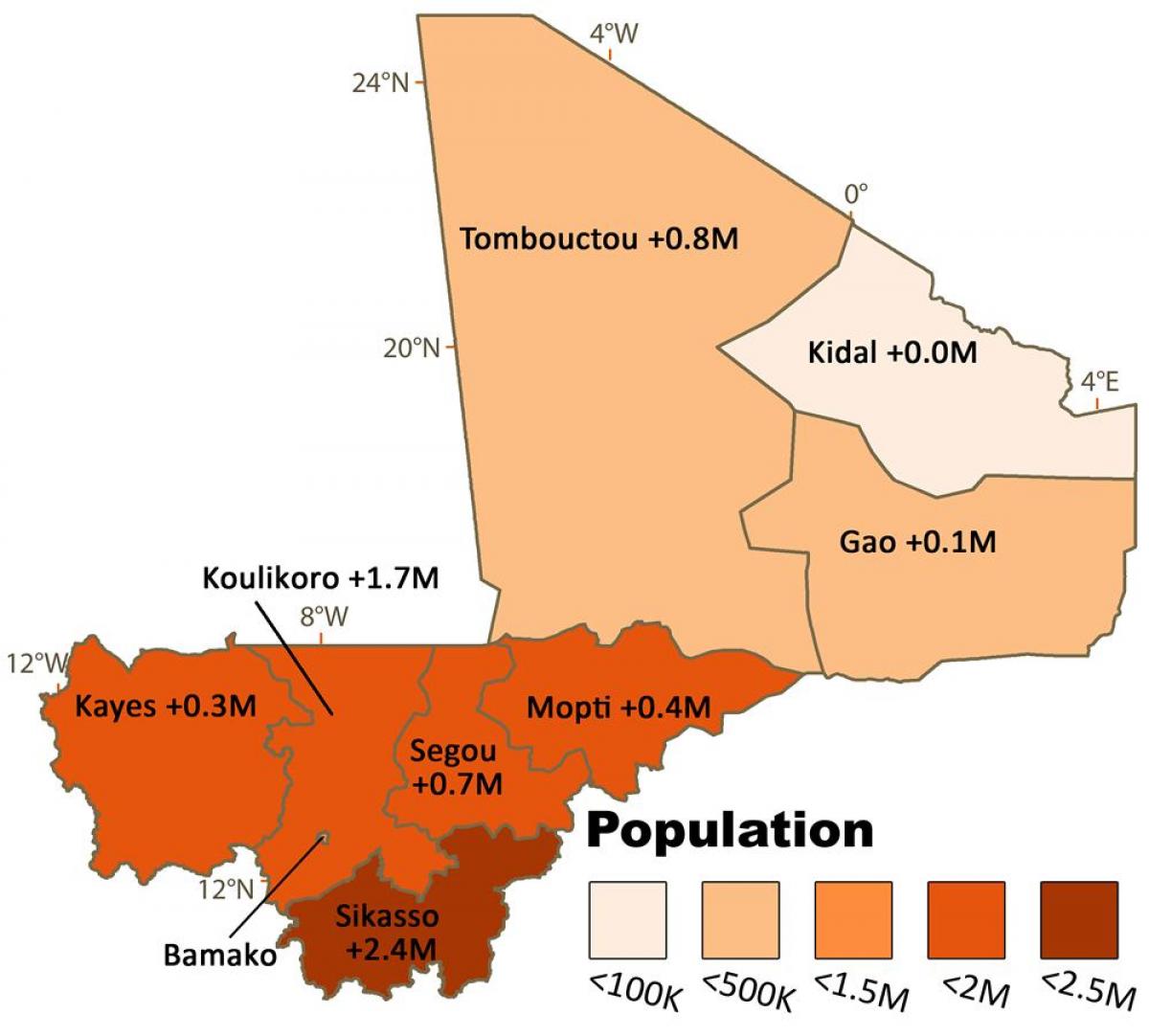 Karta Malog stanovništva